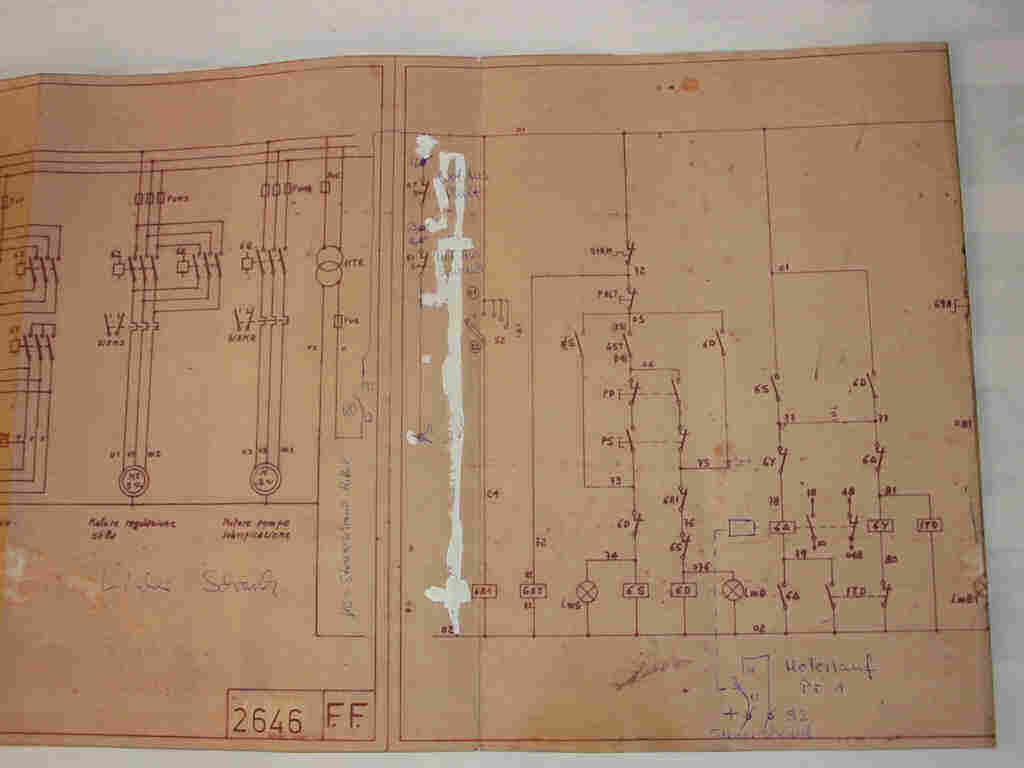 noch gut erhaltener Schaltplan